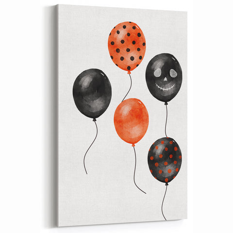 Spooky Halloween Balloons Canvas Art - Halloween Wall Decorations