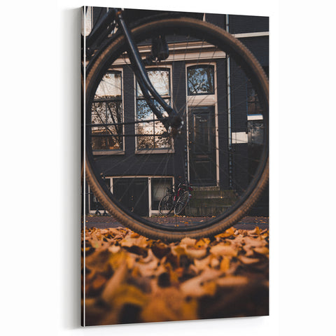 Rustic Bicycle Scene – Fall Wall Art for Cozy Autumn Decor