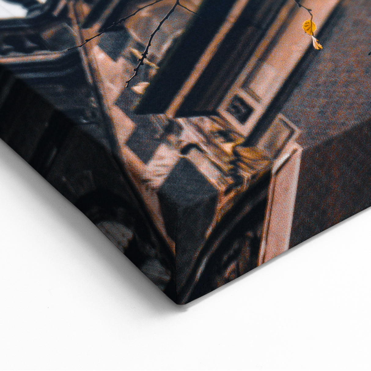 Historic Tower with Autumn Leaves – Fall Wall Art for Seasonal Charm