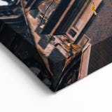 Historic Tower with Autumn Leaves – Fall Wall Art for Seasonal Charm