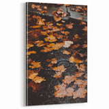 Golden Leaves in Rain – Fall Wall Art for Cozy Autumn Ambiance