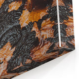 Golden Leaves in Rain – Fall Wall Art for Cozy Autumn Ambiance