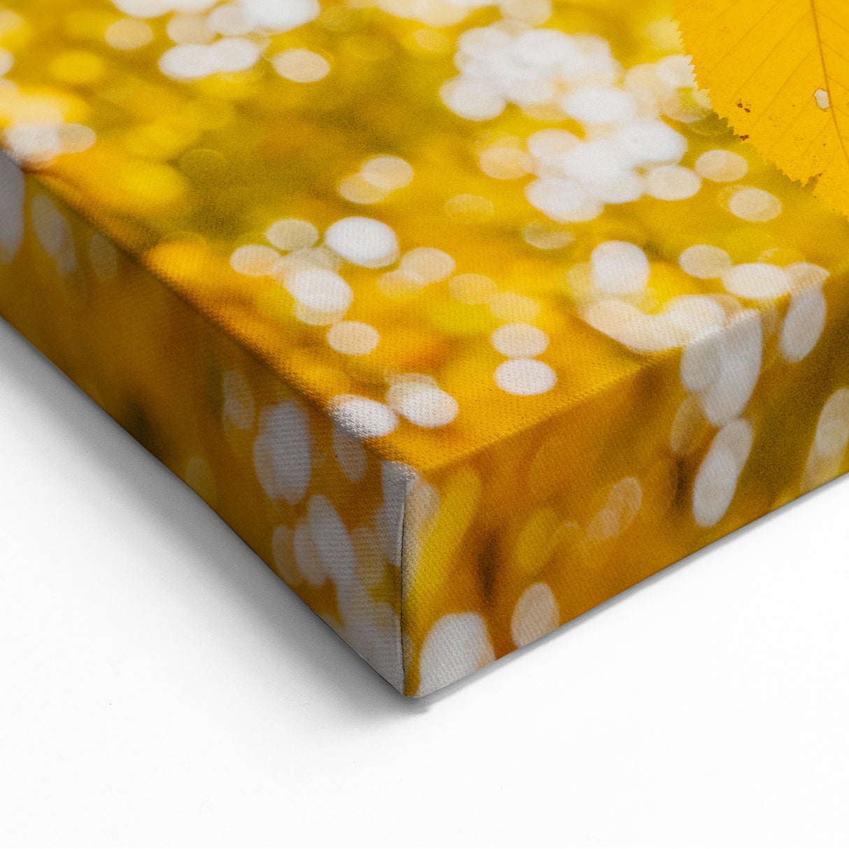 Golden Yellow Leaves in Sunlight – Fall Wall Art for Cozy Decor