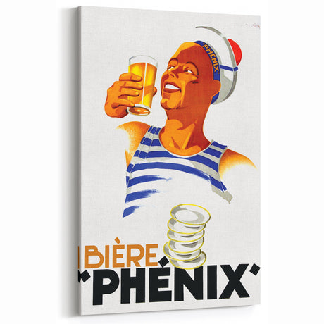 Vintage Bière Phénix Advertising Poster - Retro Wall Art