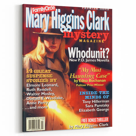 Classic Mary Higgins Clark Mystery Magazine Cover Art