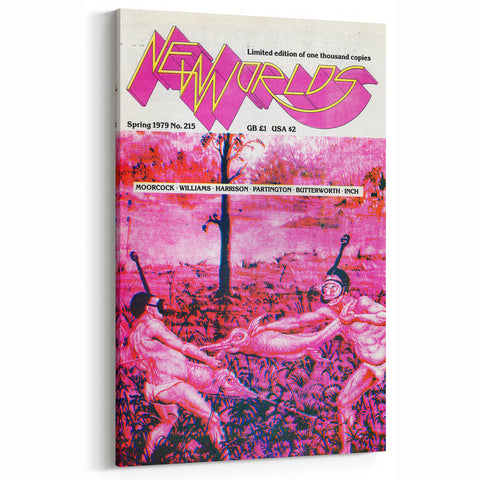 Vintage Magazine Cover Art – New Worlds Retro Print