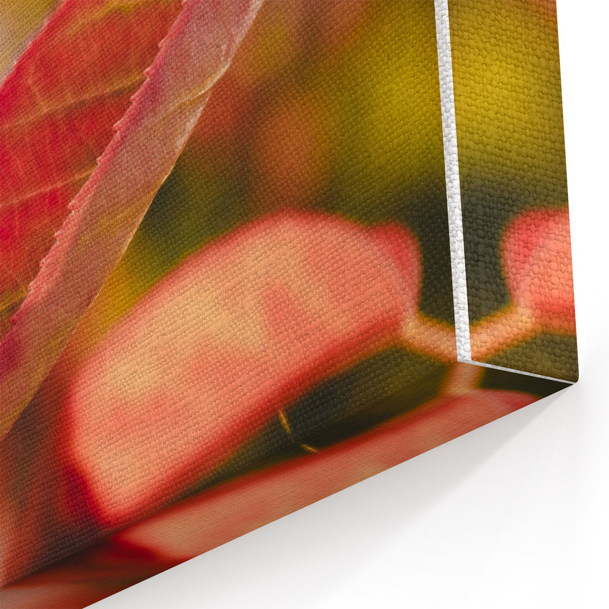 Red Autumn Leaf Close-Up – Fall Wall Art for Elegant Interiors