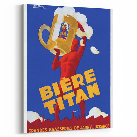 Vintage Advertising Poster: Bières Titan Retro Wall Art