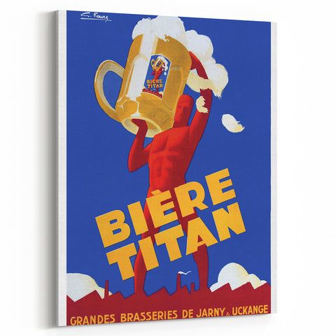 Vintage Advertising Poster: Bières Titan Retro Wall Art