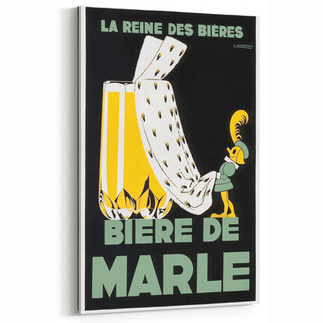 Vintage Advertising Poster: Bières de Marle Retro Wall Art