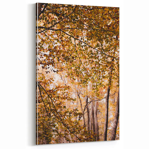 Golden Autumn Foliage – Fall Wall Art for Elegant Seasonal Decor