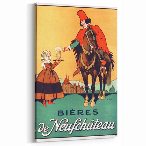 Vintage Advertising Poster: Bières de Neufchâteau Retro Wall Art