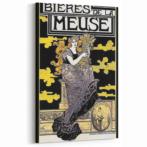 Vintage Advertising Poster: Bières de la Meuse Retro Wall Art