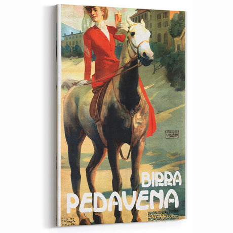 Vintage Advertising Poster: Birra Pedavena Retro Wall Art
