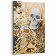 Mystical Fall Wall Art - Autumn Canvas Art with Tarot & Skull