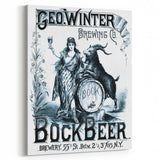 Vintage Advertising Poster: Geo. Winter Bock Beer Retro Wall Art