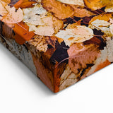 Fall Wall Decor - Rustic Autumn Leaves on Wooden Background