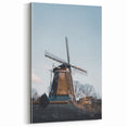 Fall Canvas Art - Rustic Windmill Autumn Landscape Wall Decor
