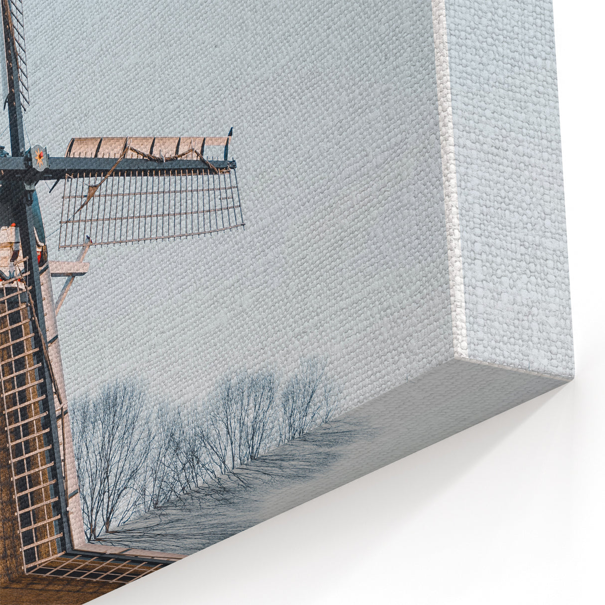 Fall Canvas Art - Rustic Windmill Autumn Landscape Wall Decor