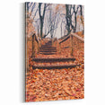 Fall Wall Decor - Autumn Pathway Canvas Art for Rustic Interiors