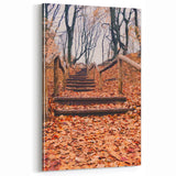 Fall Wall Decor - Autumn Pathway Canvas Art for Rustic Interiors