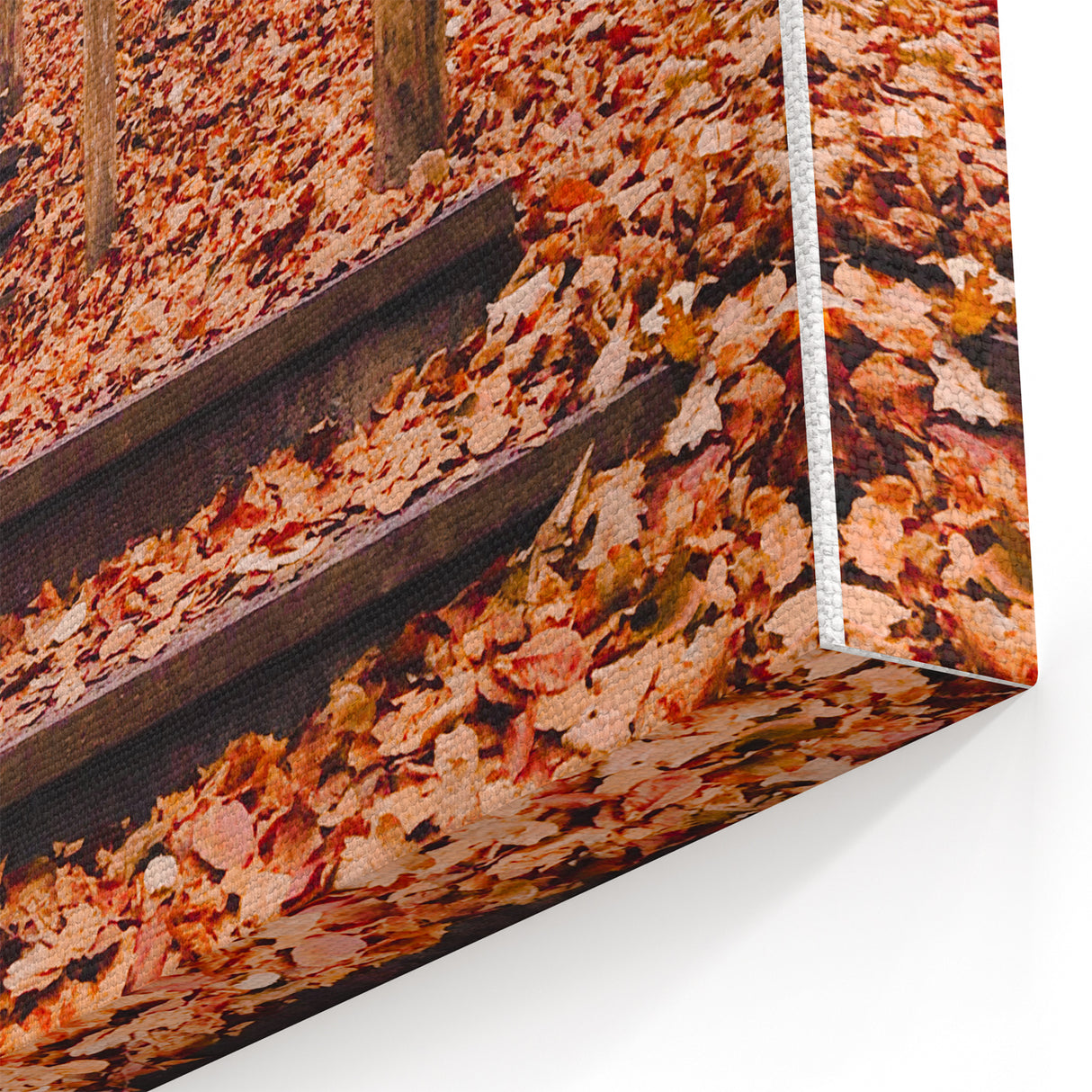 Fall Wall Decor - Autumn Pathway Canvas Art for Rustic Interiors