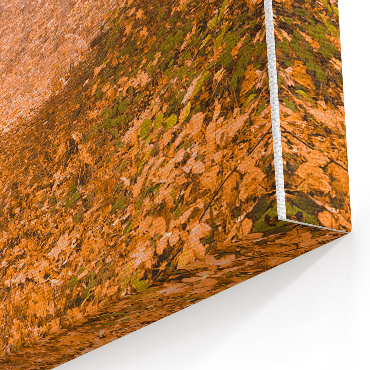 Autumn Wall Decor - Fall Canvas Art with Misty Forest Path