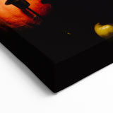 Autumn Wall Decor - Fall Canvas Art with Elegant Candlelight