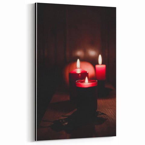 Fall Art Prints - Moody Autumn Candlelight Wall Decor