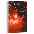 Halloween Pumpkin Glow - Fall Canvas Art and Autumn Wall Decor