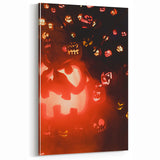 Halloween Pumpkin Glow - Fall Canvas Art and Autumn Wall Decor