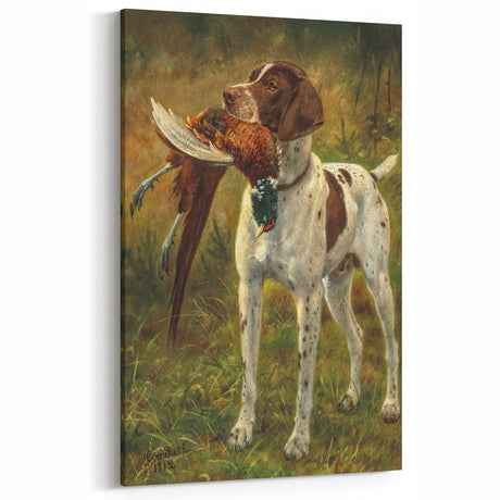 Vintage Hunting Dog Art Print – Antique Animal Wall Decor