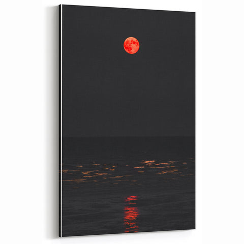 Blood Moon Reflection - Fall Wall Art and Autumn Canvas Print
