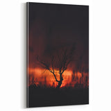 Autumn Twilight Tree - Fall Wall Art and Sunset Canvas Print