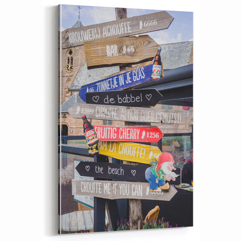 Rustic Signpost Charm - Fall Wall Art and Autumn Canvas Print
