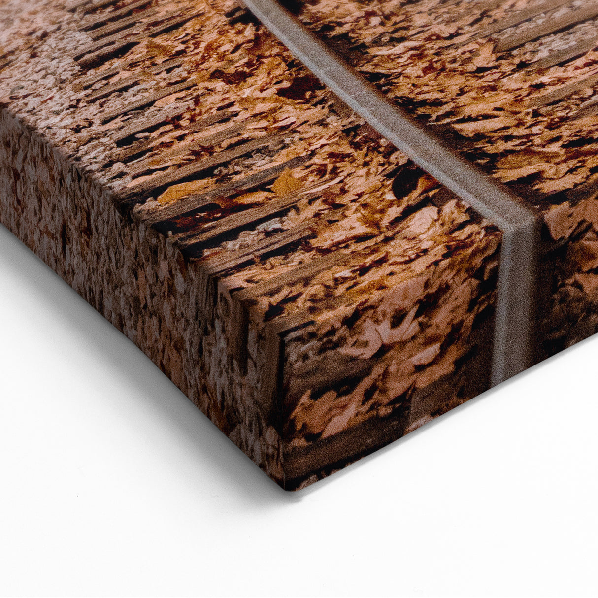 Autumn Railway Path - Fall Canvas Art and Rustic Wall Decor