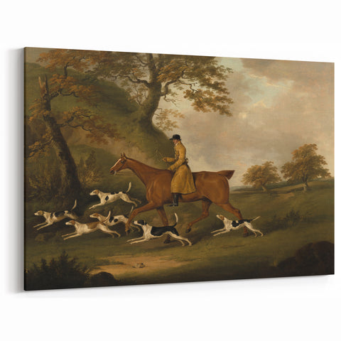 Vintage Animal Art: Hunter with Dogs – Antique Wildlife Print