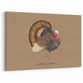 Thanksgiving Turkey Wall Art - Rustic Fall Canvas Print for Home