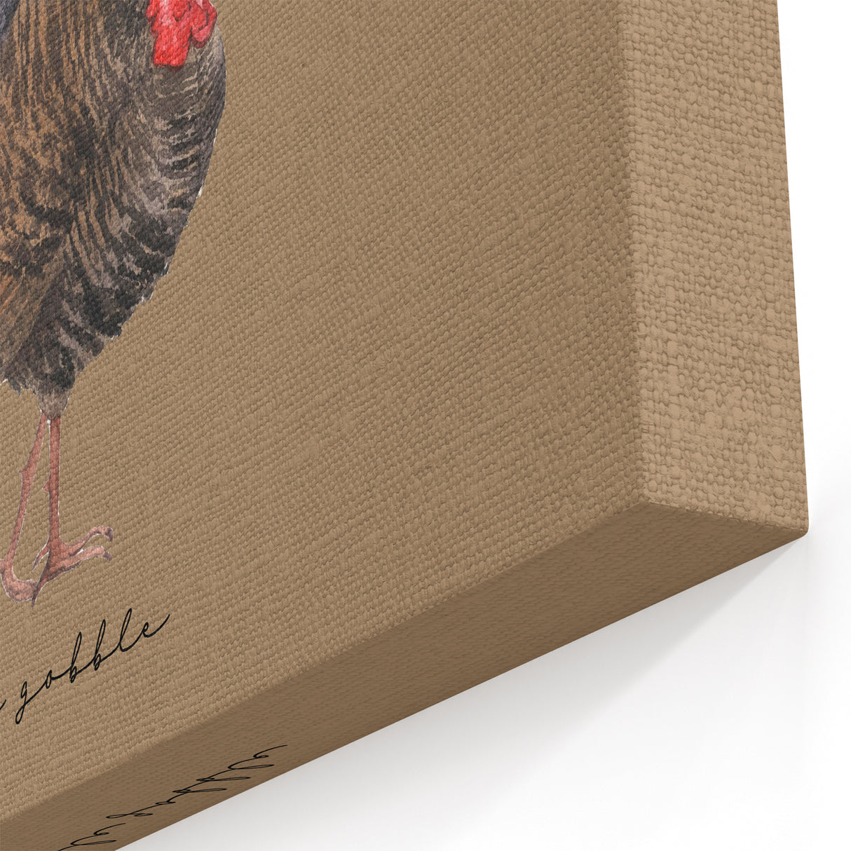 Thanksgiving Turkey Wall Art - Rustic Fall Canvas Print for Home