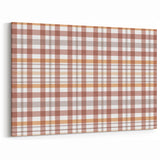 Rustic Plaid Fall Wall Art - Autumn Canvas Print for Cozy Décor