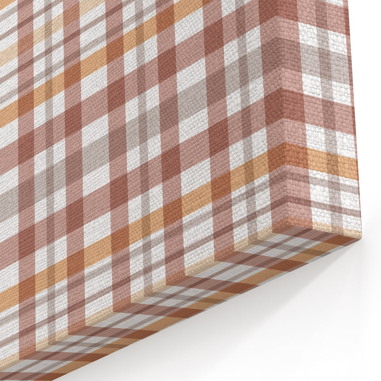Rustic Plaid Fall Wall Art - Autumn Canvas Print for Cozy Décor