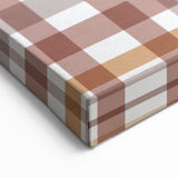 Rustic Plaid Fall Wall Art - Autumn Canvas Print for Cozy Décor