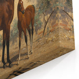 Vintage Animal Art: Horse and Foal – Antique Wildlife Print