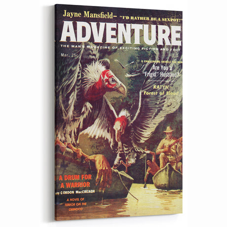 Adventure Vintage Magazine Cover Art Retro Wildlife & Adventure Wall Decor