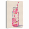 Pink Citrus Beverage Art – Refreshing Drink & Bar Wall Art