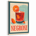 Negroni Cocktail Wall Art – Vintage Bar & Beverage Art Print