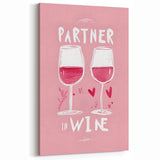Partner in Wine Wall Art – Fun Romantic Wine & Bar Decor