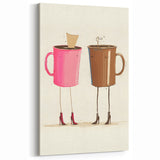 Cute Coffee Mug Wall Art – Fun Kitchen & Beverage Art Print