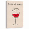 Le Vin Fait Sourire Wine Wall Art – Fun Bar & Beverage Print