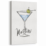 Minimalist Martini Wall Art – Elegant Bar & Beverage Print
